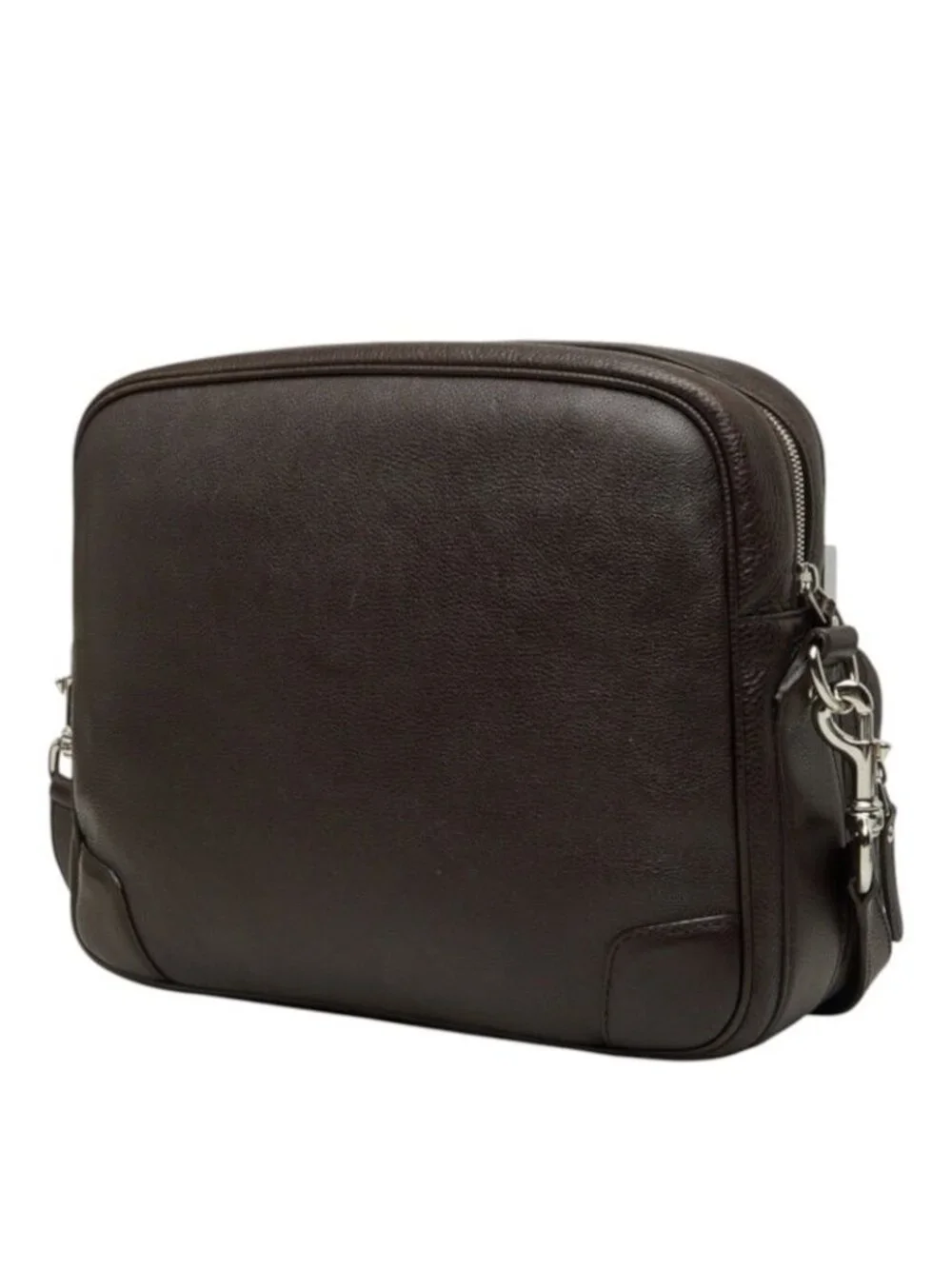 Gucci Crossbody Shoulder Bag Dark Brown Leather